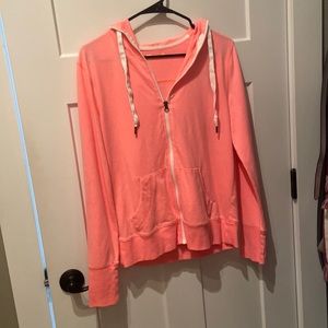 Hoodie bright melon pink